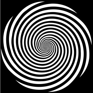 hypnosis spiral bw